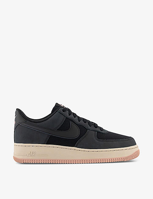 NIKE: Air Force 1 '07 logo-embellished suede and mesh low-top trainers