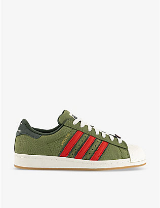 ADIDAS: TMNT Shelltoe leather low-top trainers