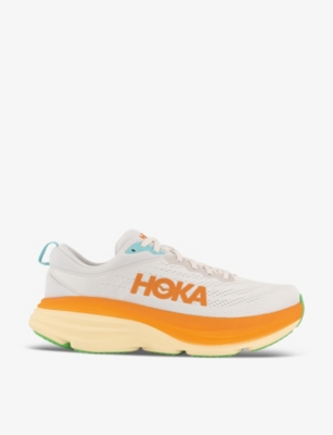 HOKA: Bondi 8 lightweight recycled-polyester-blend low-top trainers