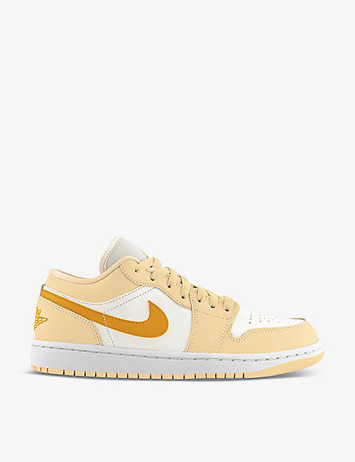 NIKE: Air Jordan 1 Low panelled leather low-top trainers