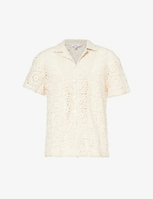 CHE: Achilles geometric-knit cotton-blend shirt