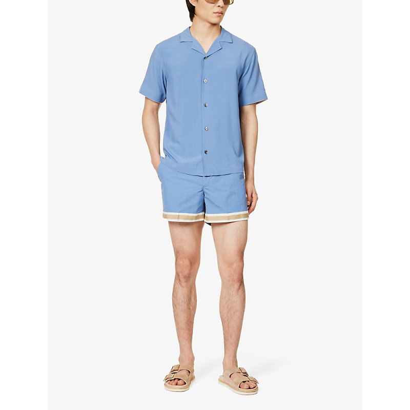 Shop Che Men's Blue Baller Regular-fit Recycled-nylon Swim Shorts