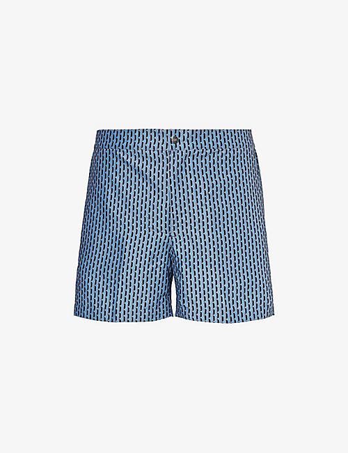 CHE: Cosmo graphic-print recycled-polyester swim shorts