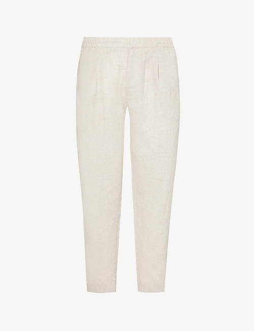 CHE: Regular-fit mid-rise linen trousers