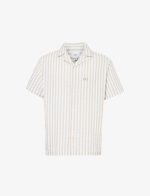 CHE: Marinero stripe-pattern boxy-fit cotton shirt