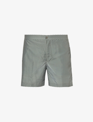 Shop Che Men's Khaki Sintra Recycled Polyester Shorts