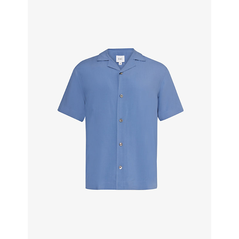 Shop Che Men's Blue Valbonne Relaxed-fit Woven Shirt