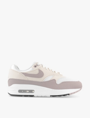 NIKE: Air Max 1 panelled suede and mesh mid-top trainers