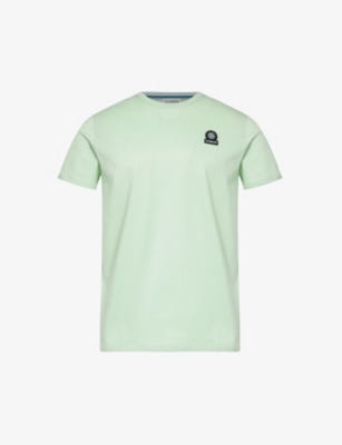 Shop Sandbanks Men's Mint Brand-badge Organic-cotton Jersey T-shirt