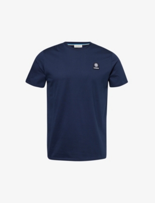 Shop Sandbanks Men's Vy Brand-badge Organic-cotton Jersey T-shirt In Navy