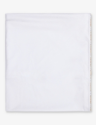 BURBERRY: Check-print brand-tab cotton-jersey blanket