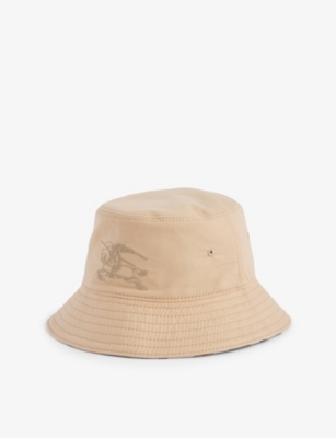 BURBERRY: Logo-embroidered cotton bucket hat 4-12 years