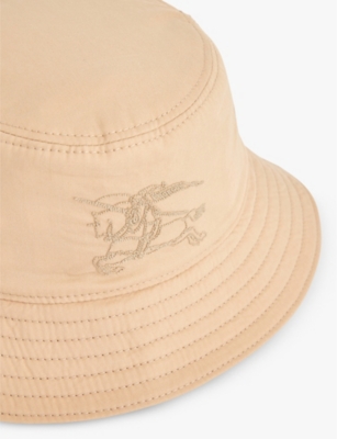Burberry Boys Sand Ip Check Kids Reversible Wide-brim Cotton-poplin Bucket Hat 12-36 Months In Sand Ip Check