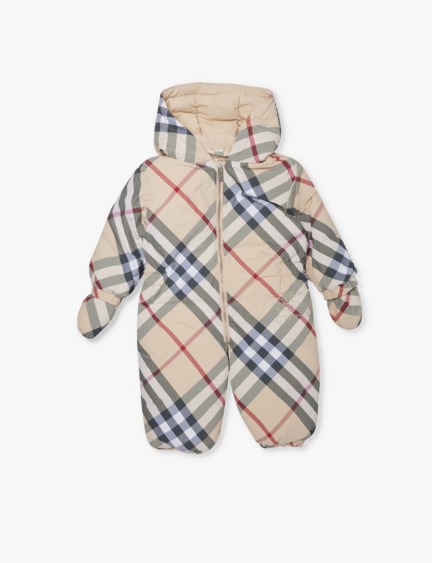 Checked padded shell snowsuit 3-18 months