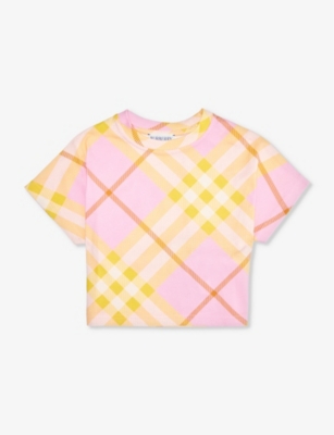 BURBERRY: Lilia check-print cotton-jersey T-shirt 12 months-2 years