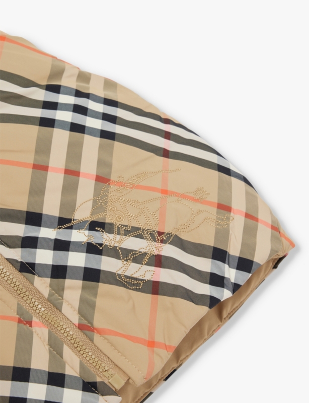 Axel checked padded down gilet 12 months - 2 years