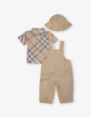 Sofia check-print three-piece cotton set 3-18 months