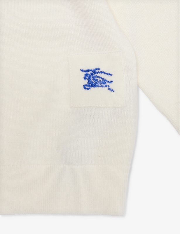 Graham logo-embroidered wool knitted cardigan 6-24 months