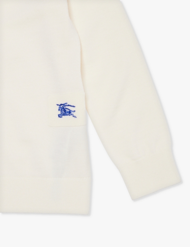 Graham logo-embroidered wool knitted cardigan 3-14 years