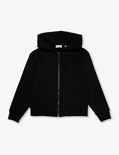 BURBERRY: Clyde brand-patch cotton-jersey hoody 3-14 years