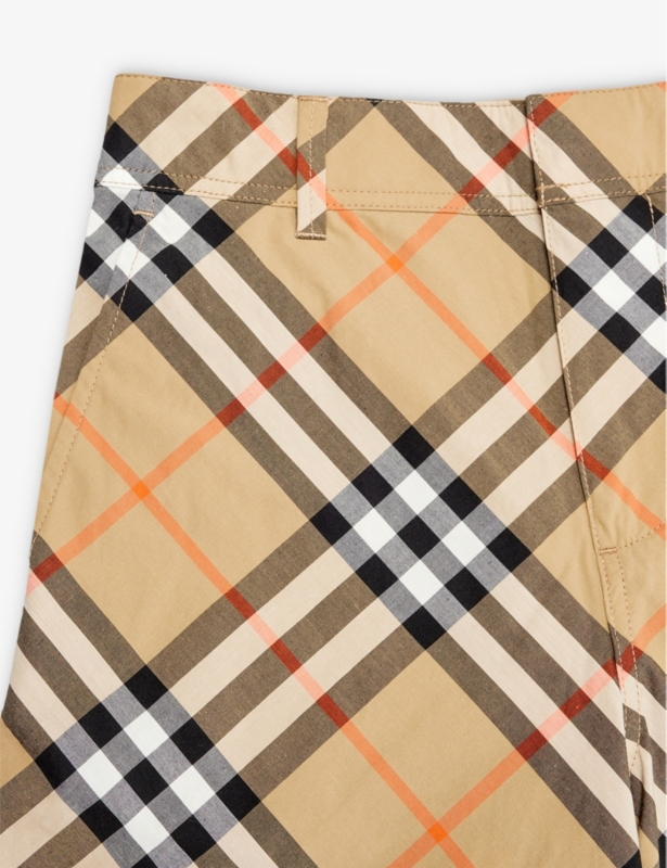 Oscar check-print cotton shorts 3- 14 years