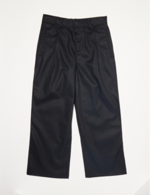 BURBERRY: Carven straight-leg woven-blend trousers