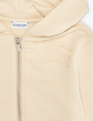 Shop Burberry Boys Pampas Kids Clyde Logo-embroidered Cotton-blend Jersey Hoody 4-14 Years