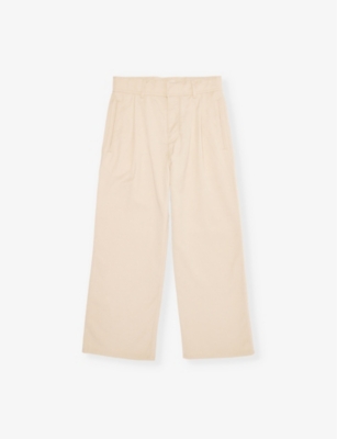 BURBERRY: Carven relaxed-fit straight-leg woven-blend trousers 3-14 years