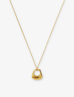 MISSOMA: Hera Ridge 18ct recycled yellow gold-plated brass pendant necklace