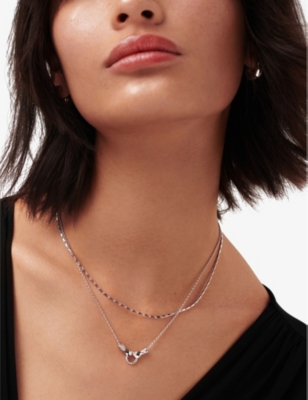 Missoma Womens  X Harris Reed  Good Hands Silver-plated Brass, Cubic Zirconia And Black Onyx Pendant In Silver