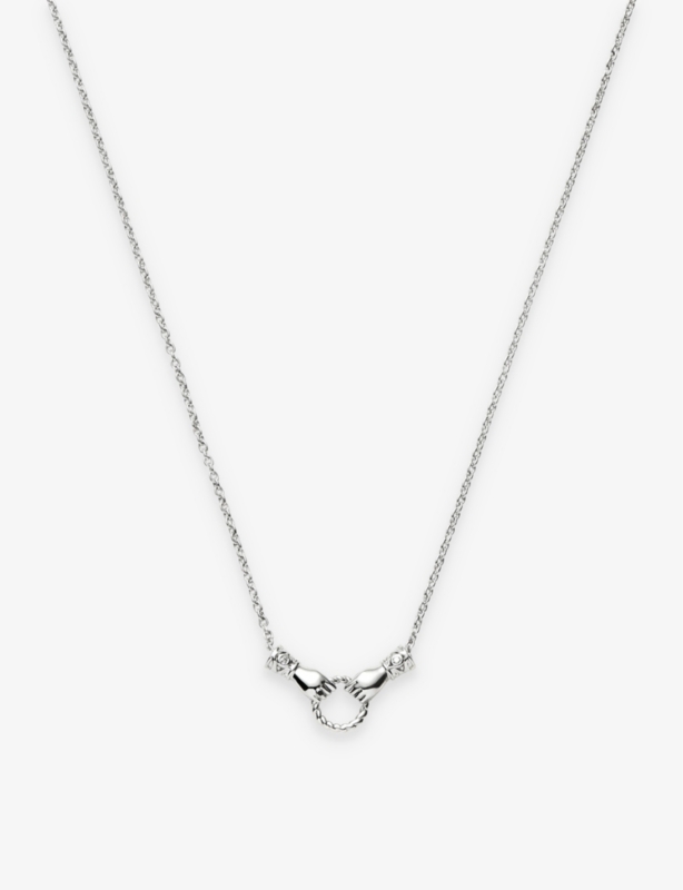 Missoma x Harris Reed  Good Hands silver-plated brass, cubic zirconia and black onyx pendant necklace