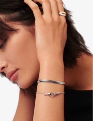 Missoma x Harris Reed  Good Hands silver-plated brass and cubic zirconia bracelet