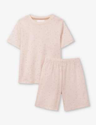 THE LITTLE WHITE COMPANY: Star and moon-print regular-fit organic-cotton pyjama set 1-6 years