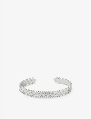 THE WHITE COMPANY: Summer engraved-pattern silver-plated brass bangle