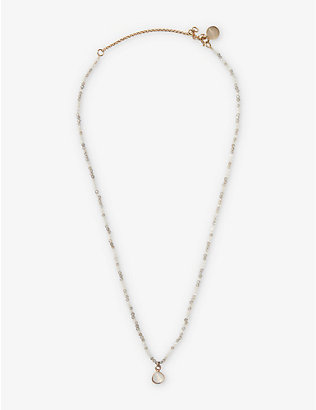 THE WHITE COMPANY: Moonstone beaded pendant necklace