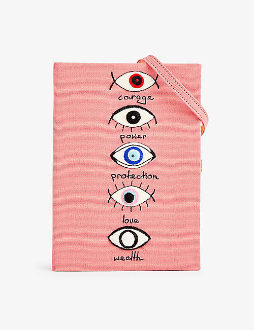 OLYMPIA LE-TAN: Eyes Protection cotton-blend clutch