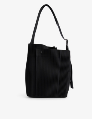 HOMME PLISSE ISSEY MIYAKE: Utility pleated woven shoulder bag