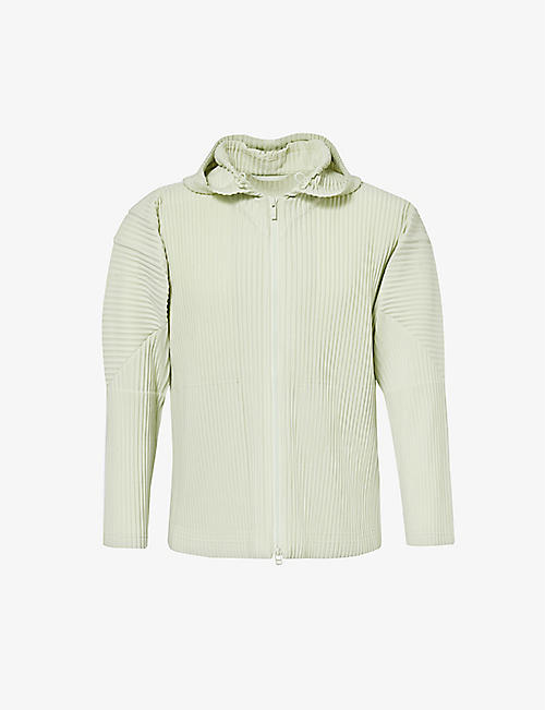 HOMME PLISSE ISSEY MIYAKE: April Pleated relaxed-fit knitted jacket