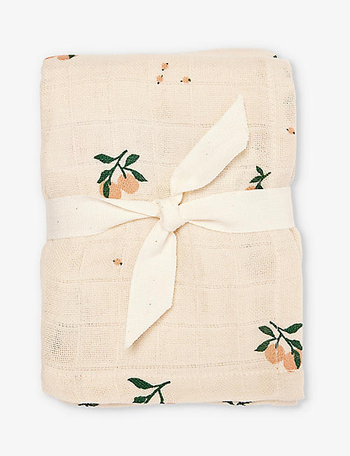 LIEWOOD: Giraffe-print pack of four organic-cotton muslin cloths 69cm x 69cm