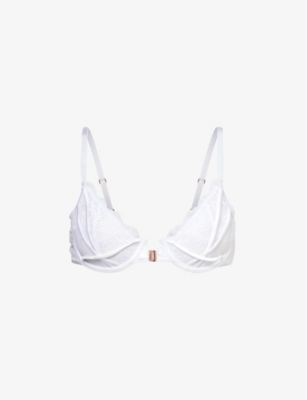 LOUNGE UNDERWEAR: Seduce floral-embroidered stretch-lace bra