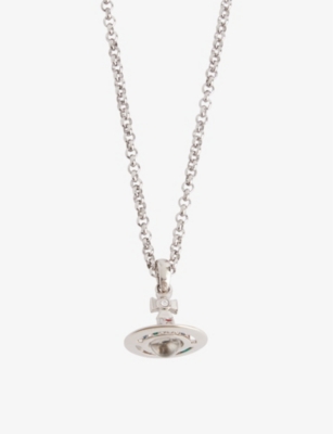 VIVIENNE WESTWOOD: Petite Orb brass and gem-stone pendant necklace