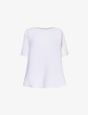 PLEATS PLEASE ISSEY MIYAKE: Bounce relaxed-fit knitted top