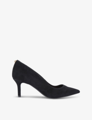 KURT GEIGER LONDON: Kensington Flexi heeled suede court shoes