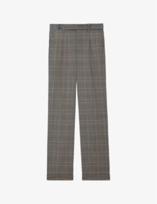 ZADIG&VOLTAIRE: Pura high-rise checked wool trousers