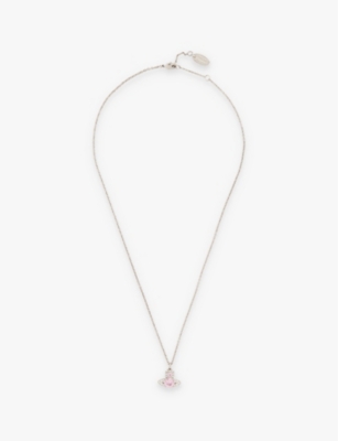 VIVIENNE WESTWOOD JEWELLERY Ismene brass and cubic zirconia pendant necklace Selfridges