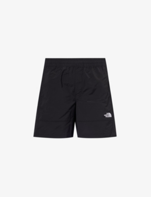 Shop The North Face Men's Black Easy Wind Logo-embroidered Shell Shorts