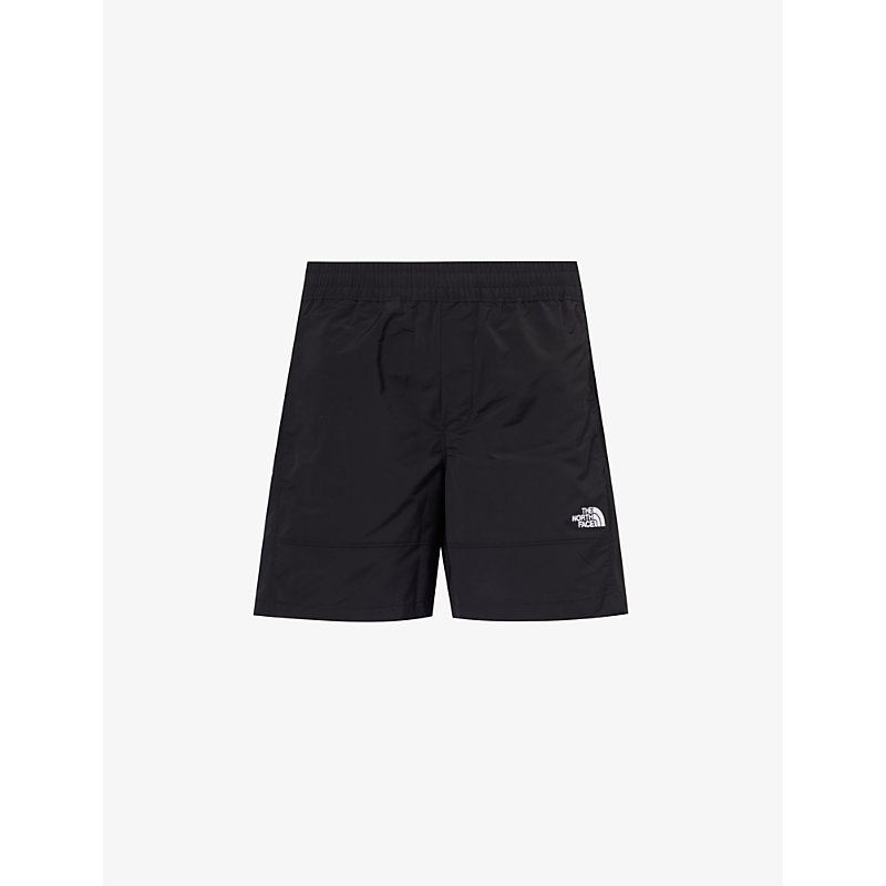 Shop The North Face Men's Black Easy Wind Logo-embroidered Shell Shorts