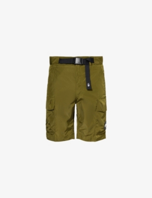 The North Face Mens Forest Olive Nse Adjustable-belt Shell Cargo Shorts