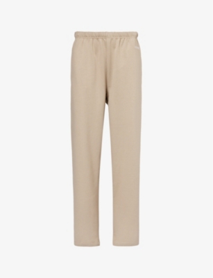 Shop Lounge Underwear Womens  Varsity Elasticated-waist Cotton-jersey Jogging Bottoms In Oat