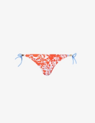 Shop Heidi Klein Women's Prt-prt Deia Reversible Stretch-recycled Polyamide Bikini Bottoms